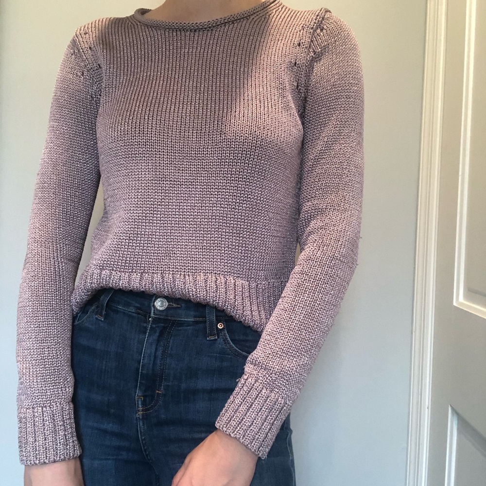 Metallic purple sweater